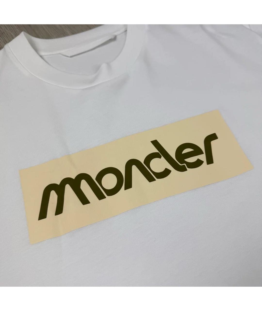 MONCLER Белая хлопко-эластановая майка, фото 3