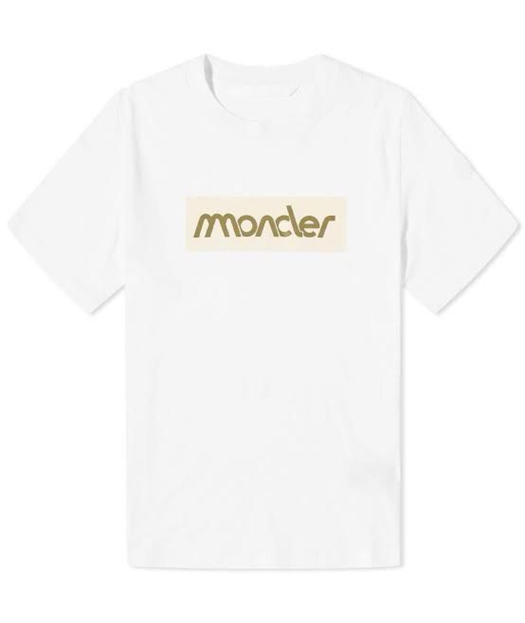 MONCLER Белая хлопко-эластановая майка, фото 5