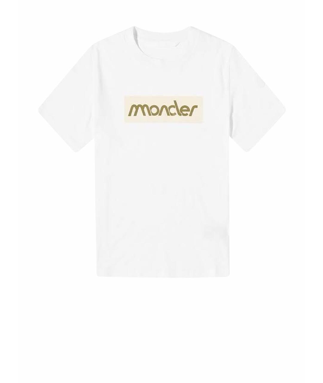 MONCLER Белая хлопко-эластановая майка, фото 1