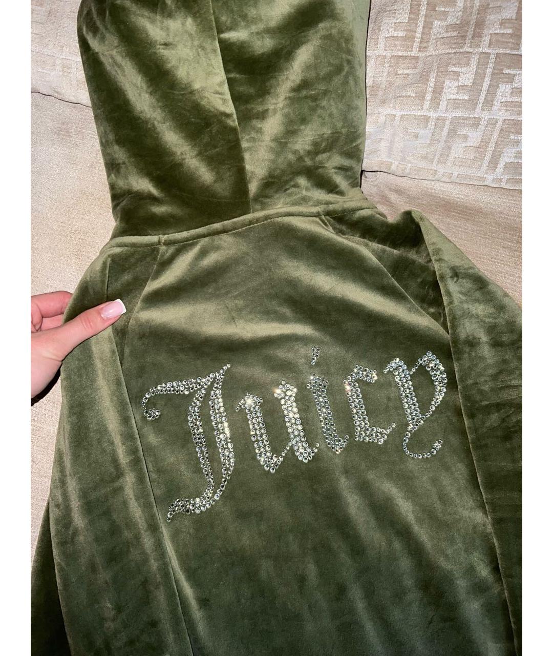 JUICY COUTURE Хаки велюровый спортивные костюмы, фото 6