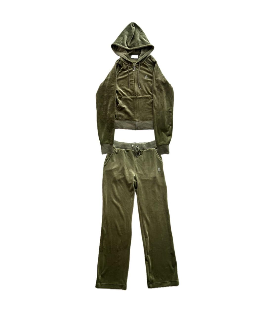 JUICY COUTURE Хаки велюровый спортивные костюмы, фото 9