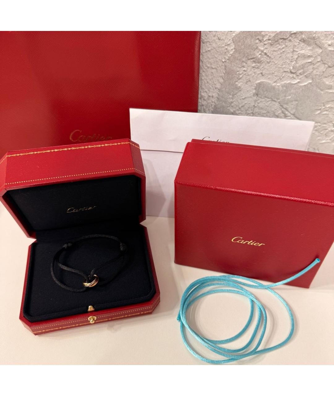 CARTIER Черный браслет из желтого золота, фото 4