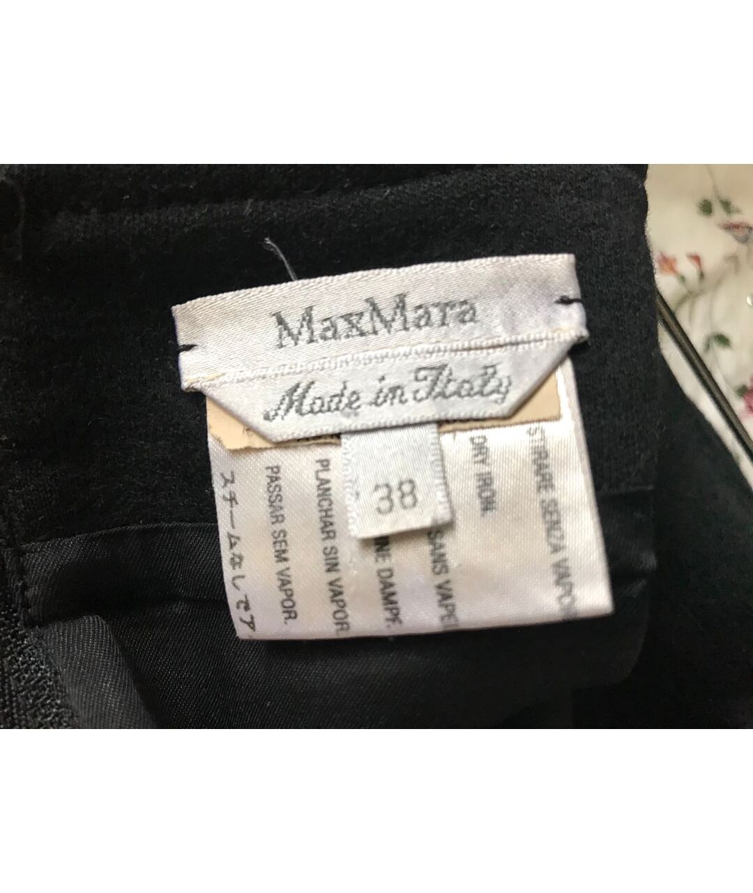 MAX MARA Черная шерстяная юбка мини, фото 7