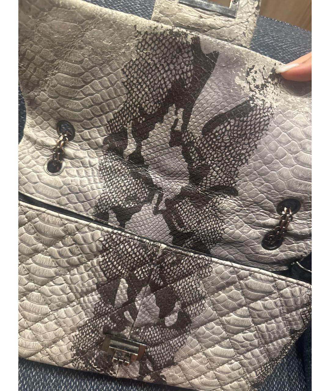 CHANEL Белая кожаная сумка через плечо, фото 5