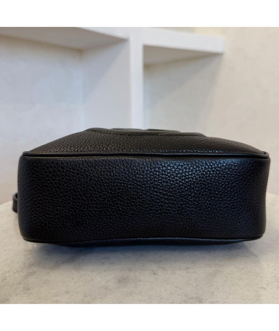 GUCCI Черная кожаная сумка через плечо, фото 8