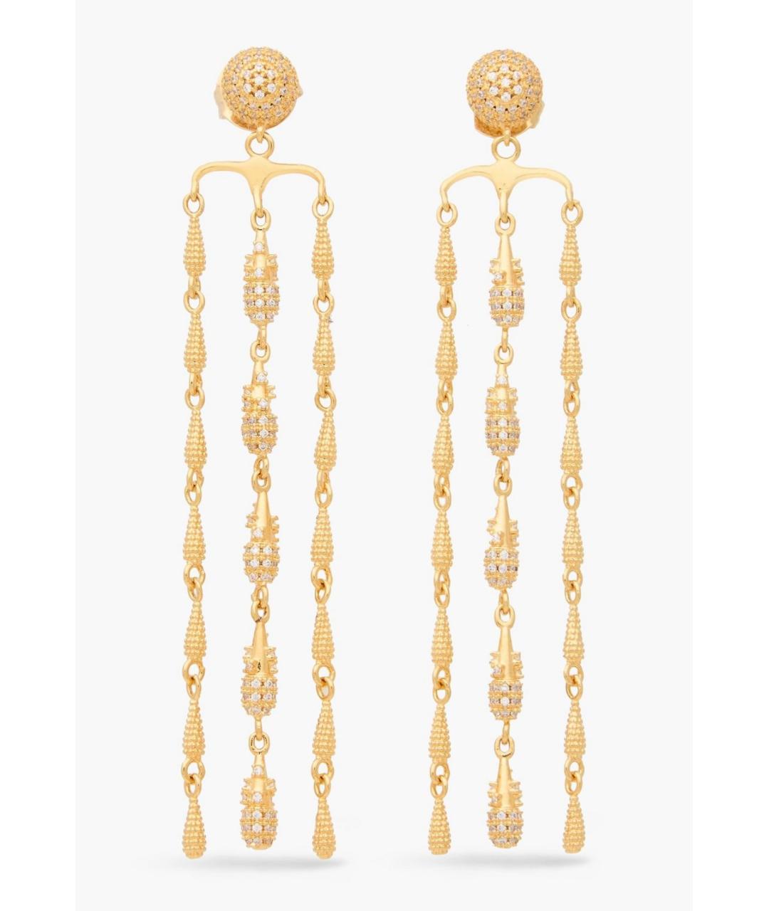 ZIMMERMANN Золотые латунные серьги, фото 6