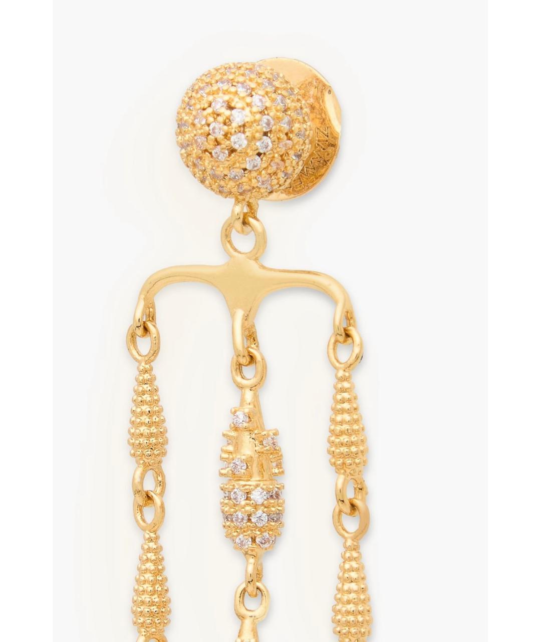 ZIMMERMANN Золотые латунные серьги, фото 5