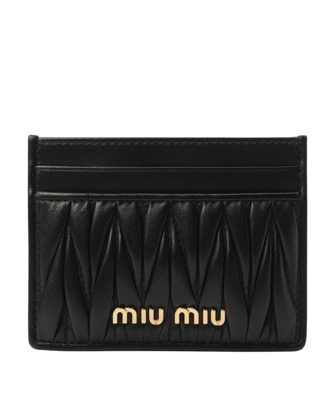 MIU MIU Черный кожаный кардхолдер, фото 1