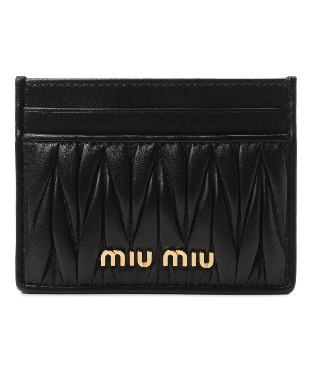 MIU MIU Черный кожаный кардхолдер, фото 6