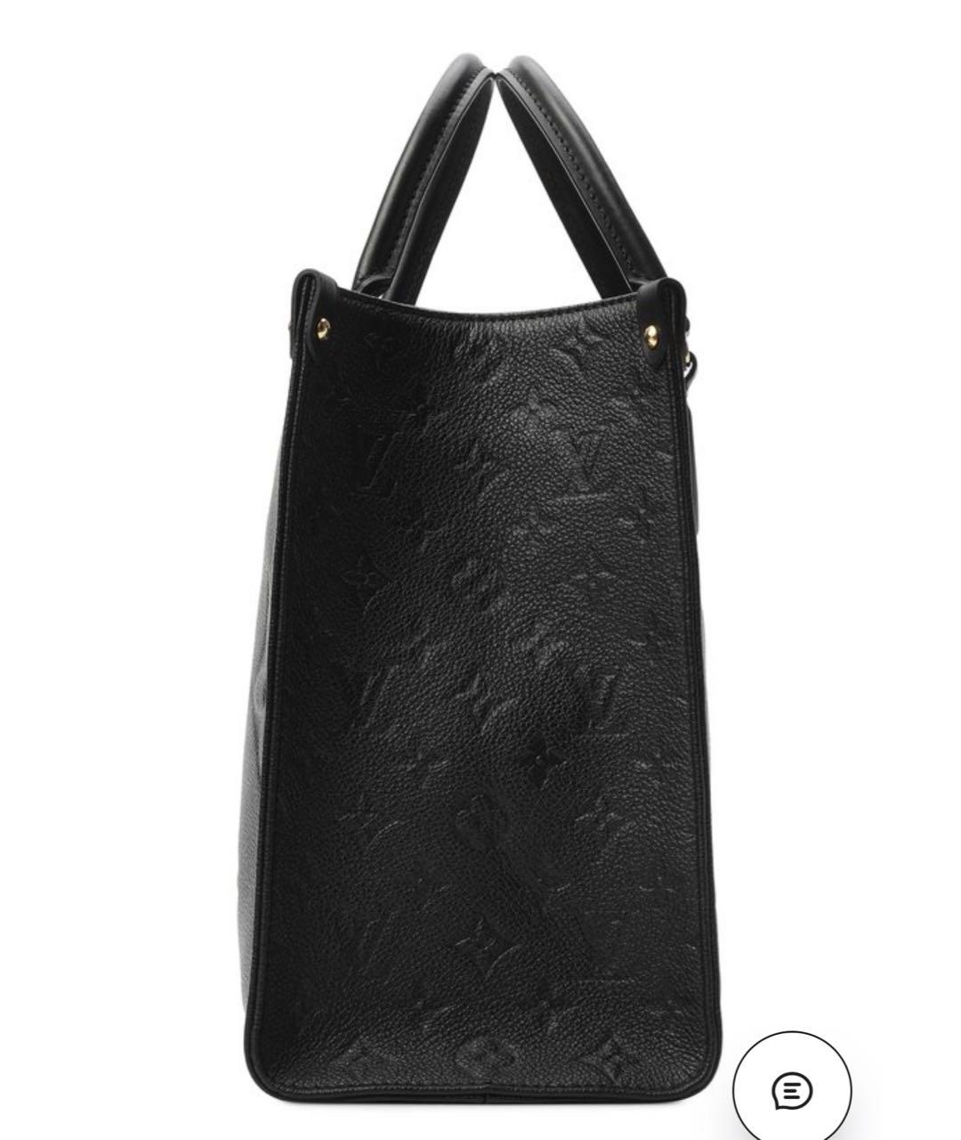 LOUIS VUITTON Черная кожаная сумка тоут, фото 3