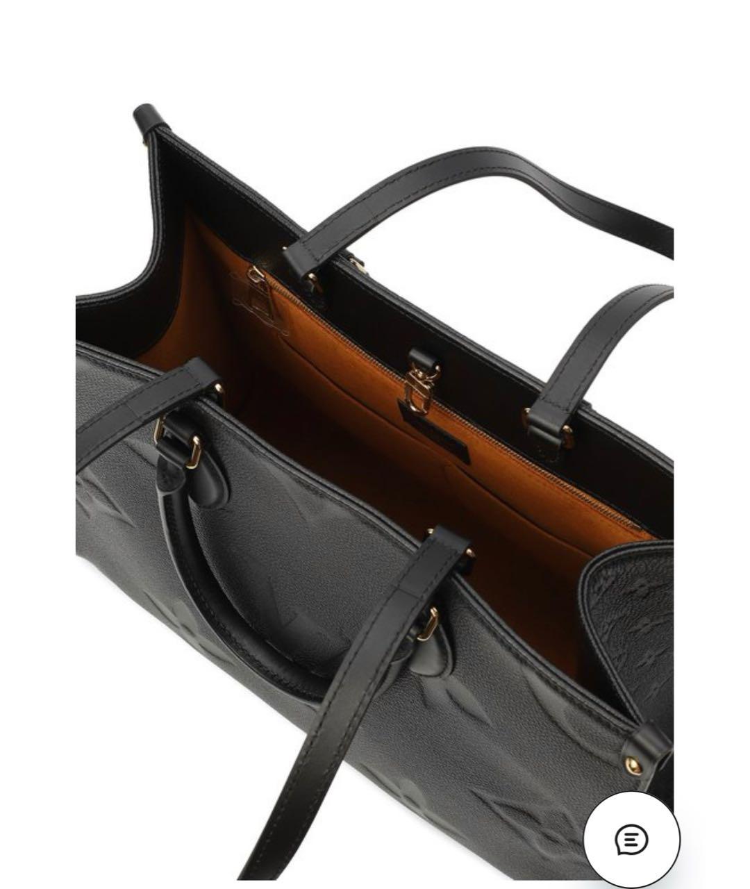 LOUIS VUITTON Черная кожаная сумка тоут, фото 5