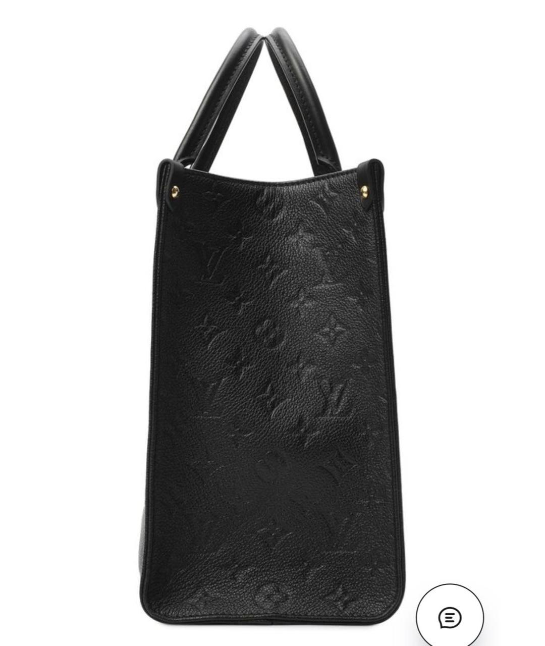 LOUIS VUITTON Черная кожаная сумка тоут, фото 4