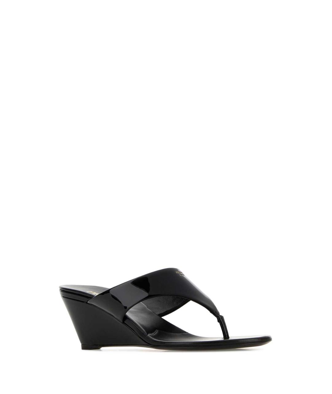 PRADA Черные мюли из лакированной кожи, фото 2