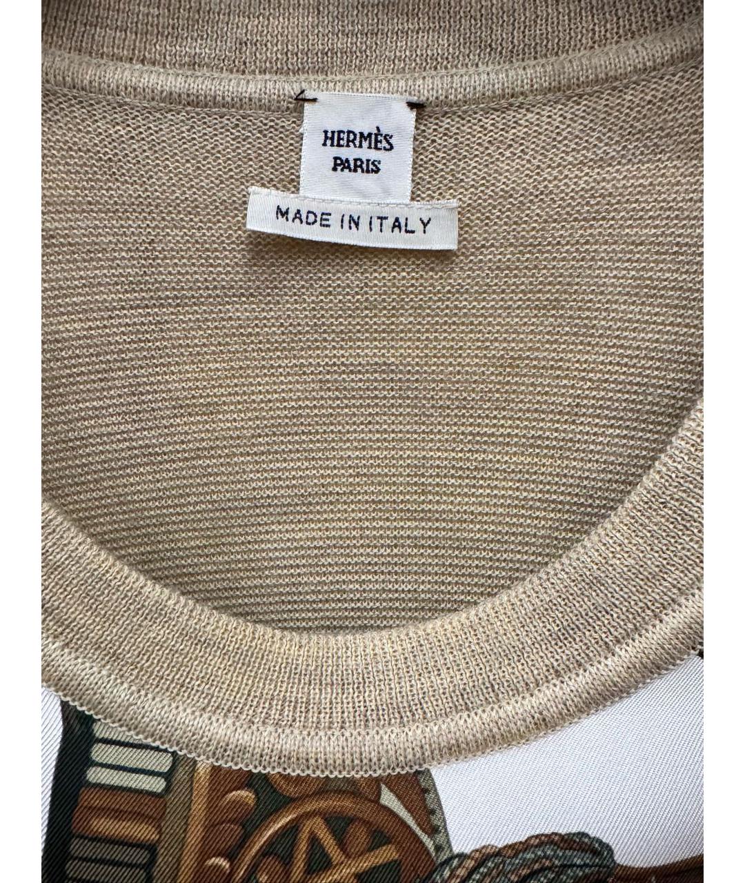 HERMES Мульти шерстяное платье, фото 3