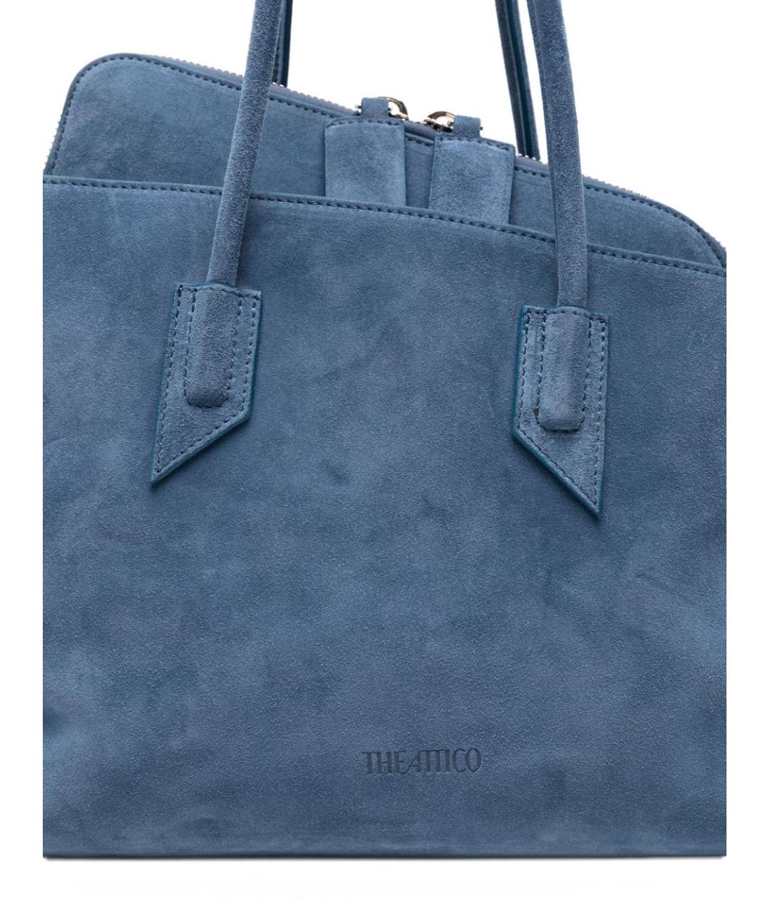 THE ATTICO Синяя замшевая сумка тоут, фото 4