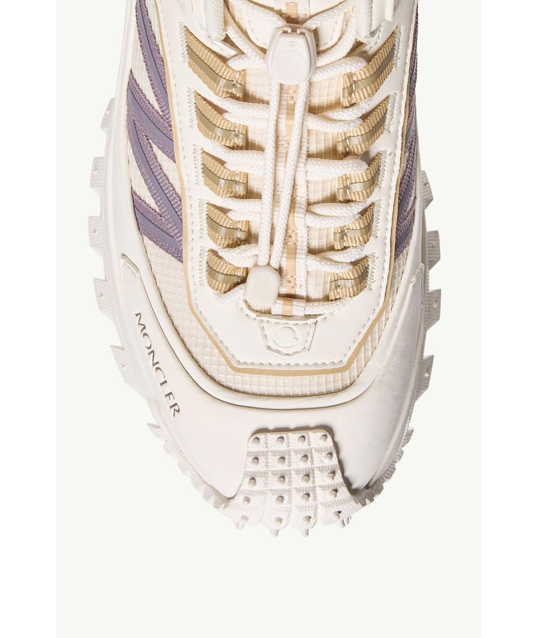 MONCLER Бежевые синтетические кроссовки, фото 4
