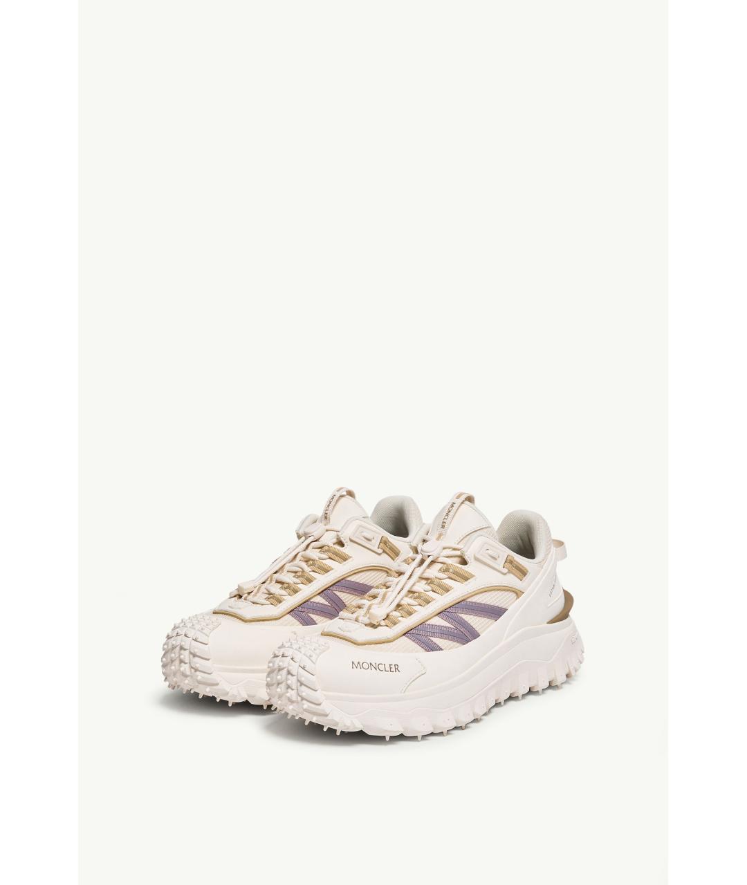 MONCLER Бежевые синтетические кроссовки, фото 3