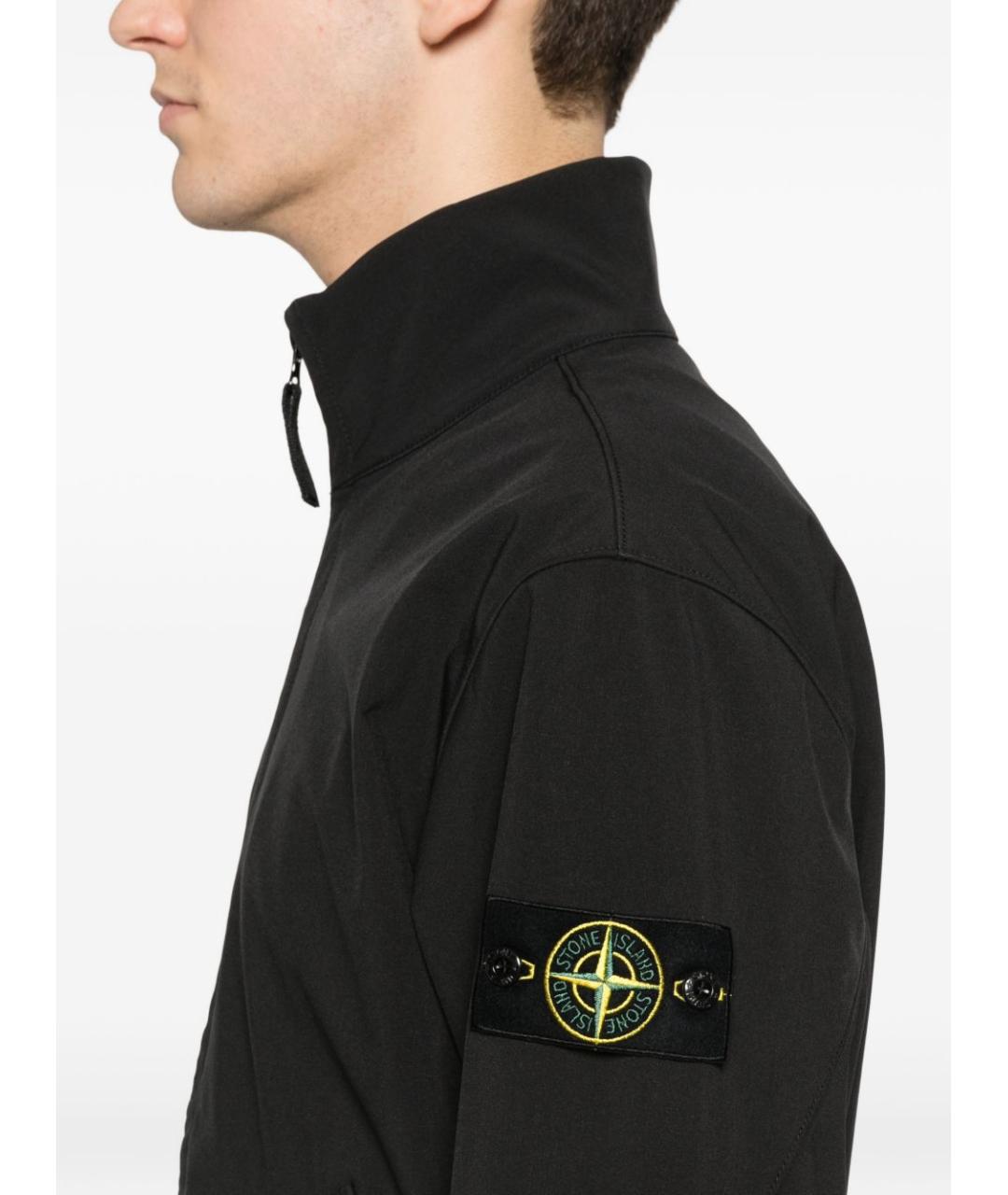 STONE ISLAND Черная полиэстеровая куртка, фото 4
