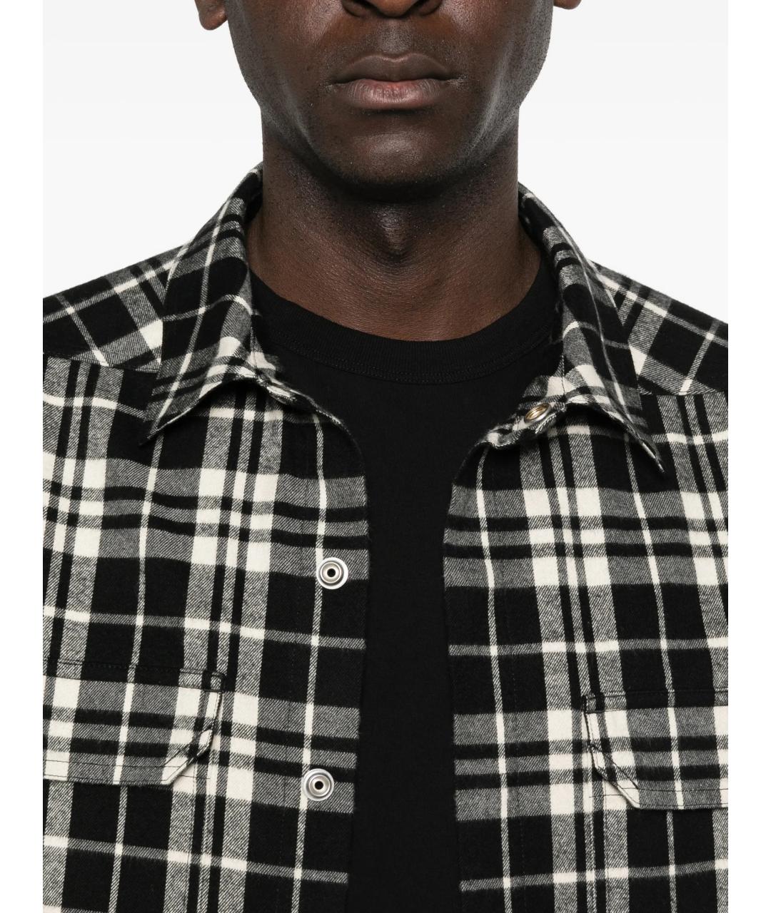 RICK OWENS Черная хлопковая кэжуал рубашка, фото 5