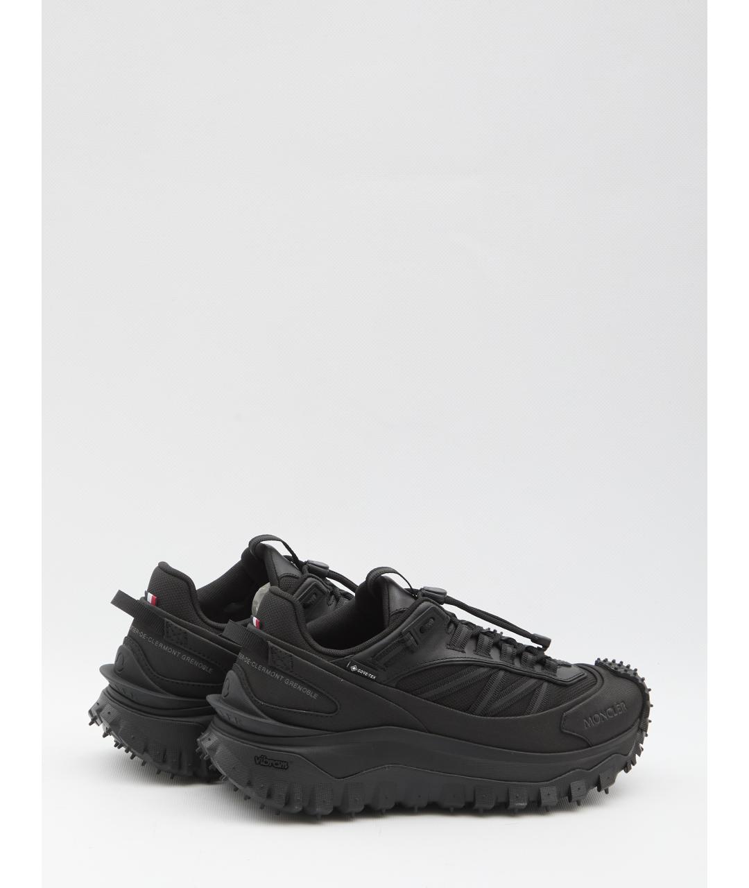 MONCLER Черные низкие кроссовки / кеды, фото 3