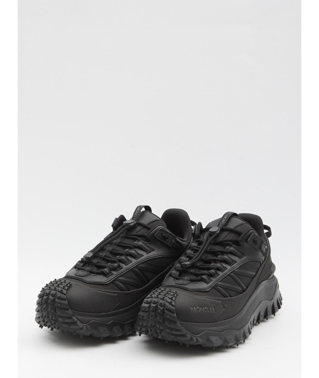 MONCLER Черные низкие кроссовки / кеды, фото 2