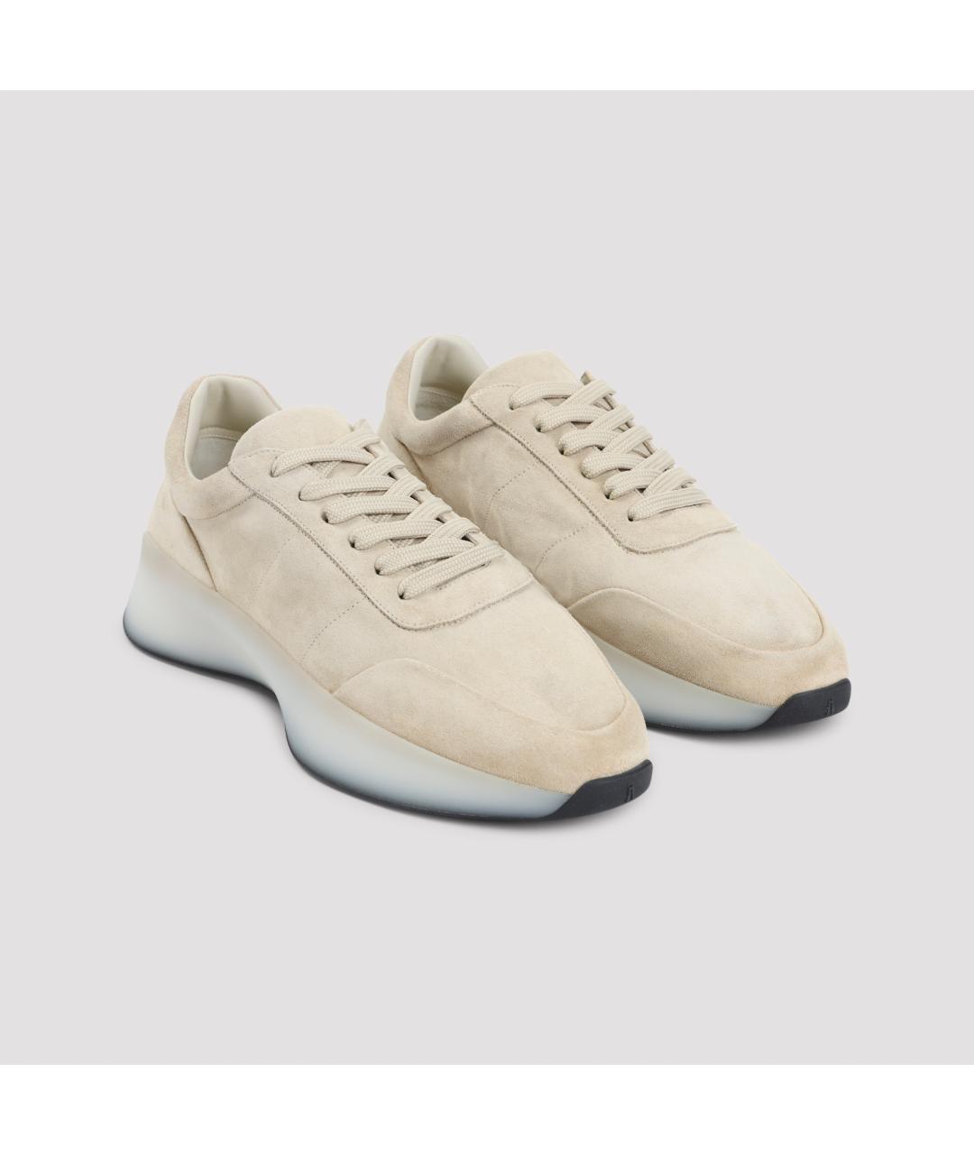 FEAR OF GOD Бежевые замшевые низкие кроссовки / кеды, фото 4