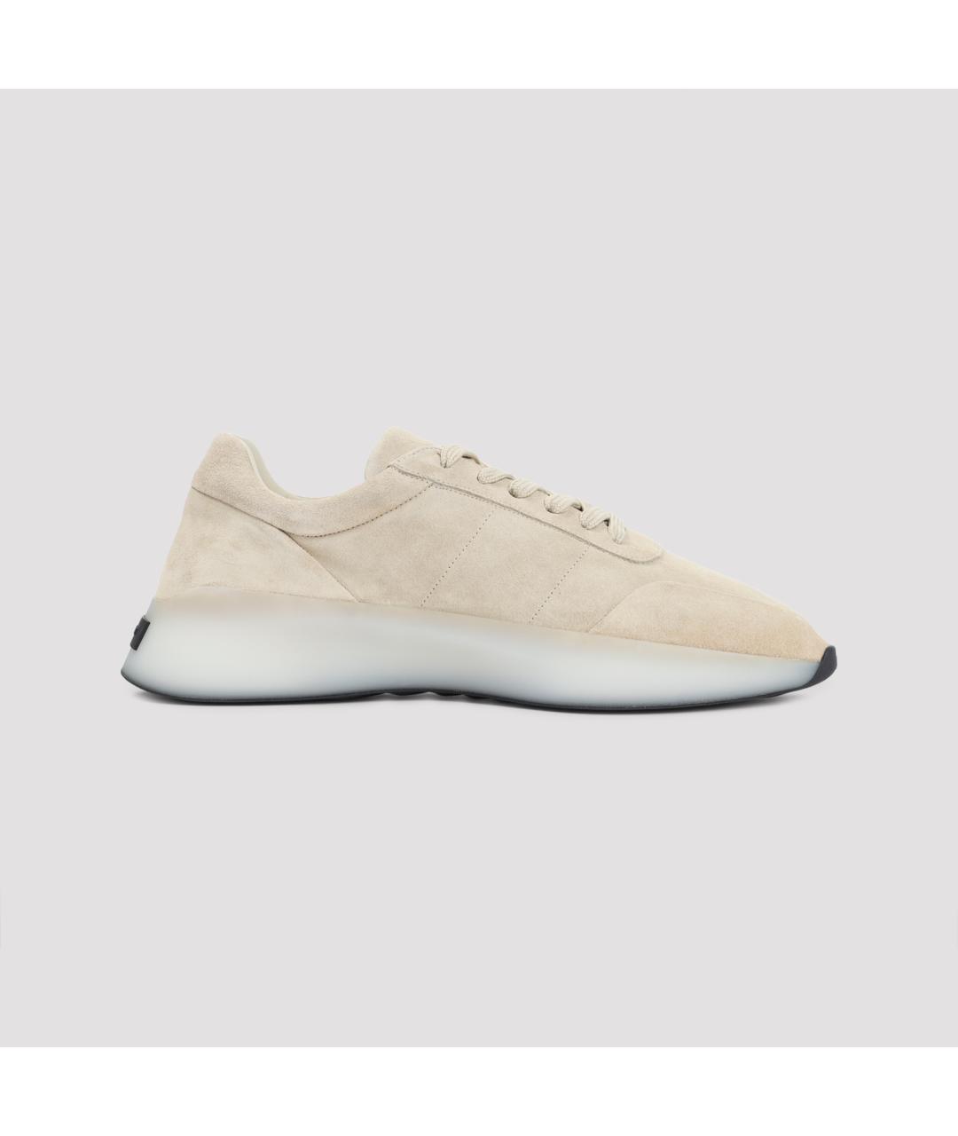 FEAR OF GOD Бежевые замшевые низкие кроссовки / кеды, фото 2