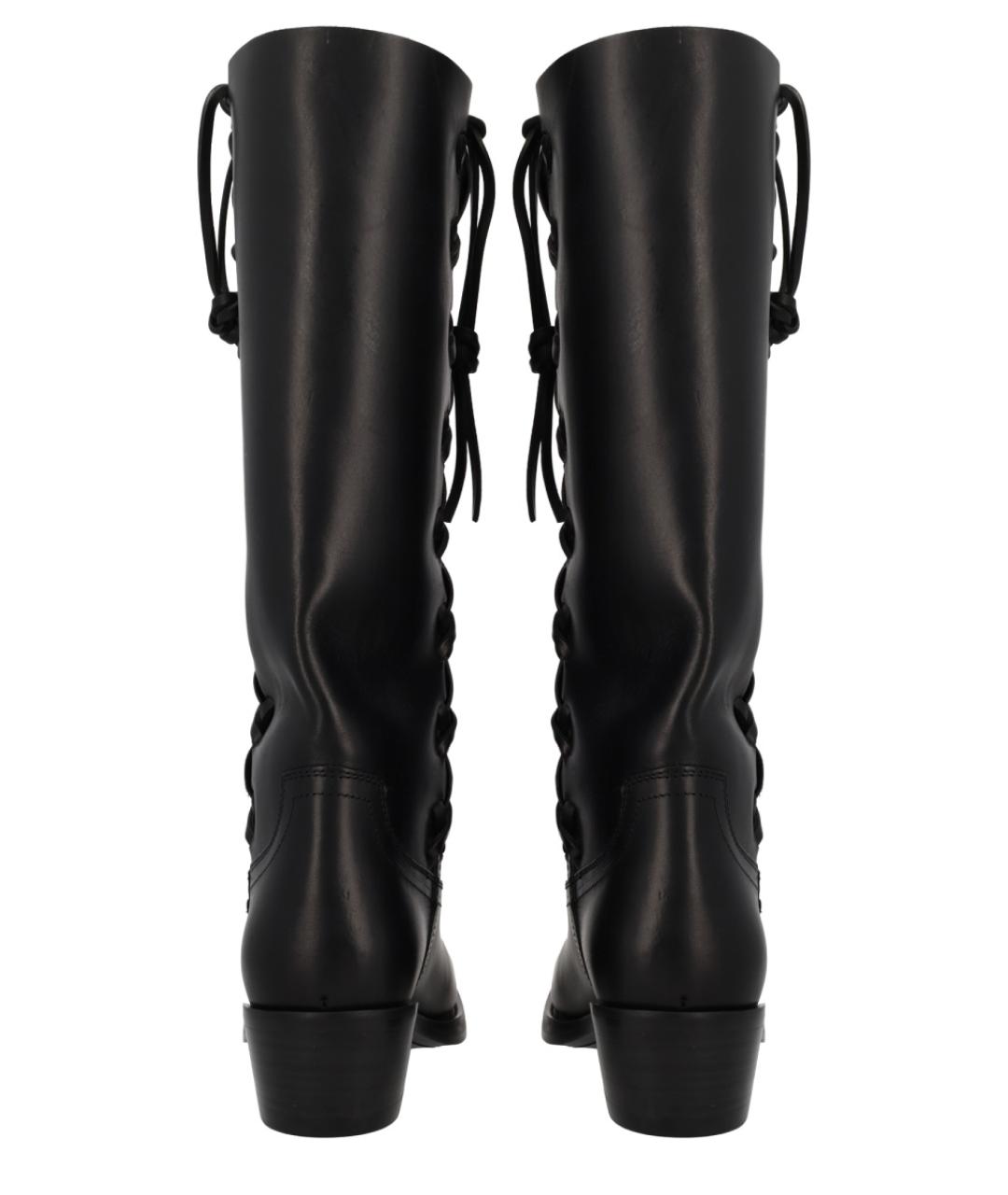 PARIS TEXAS Черные кожаные сапоги, фото 4