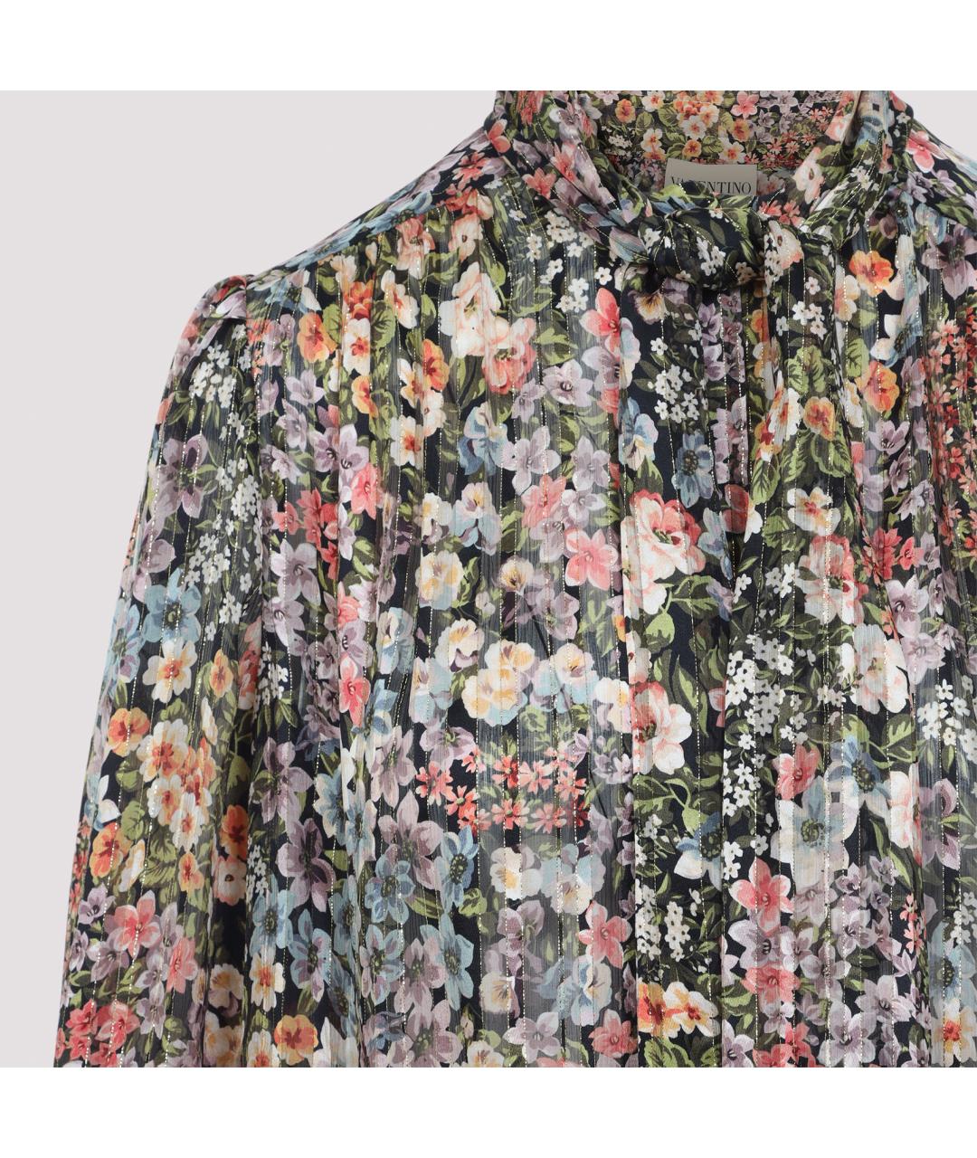 VALENTINO Мульти шелковая блузы, фото 4