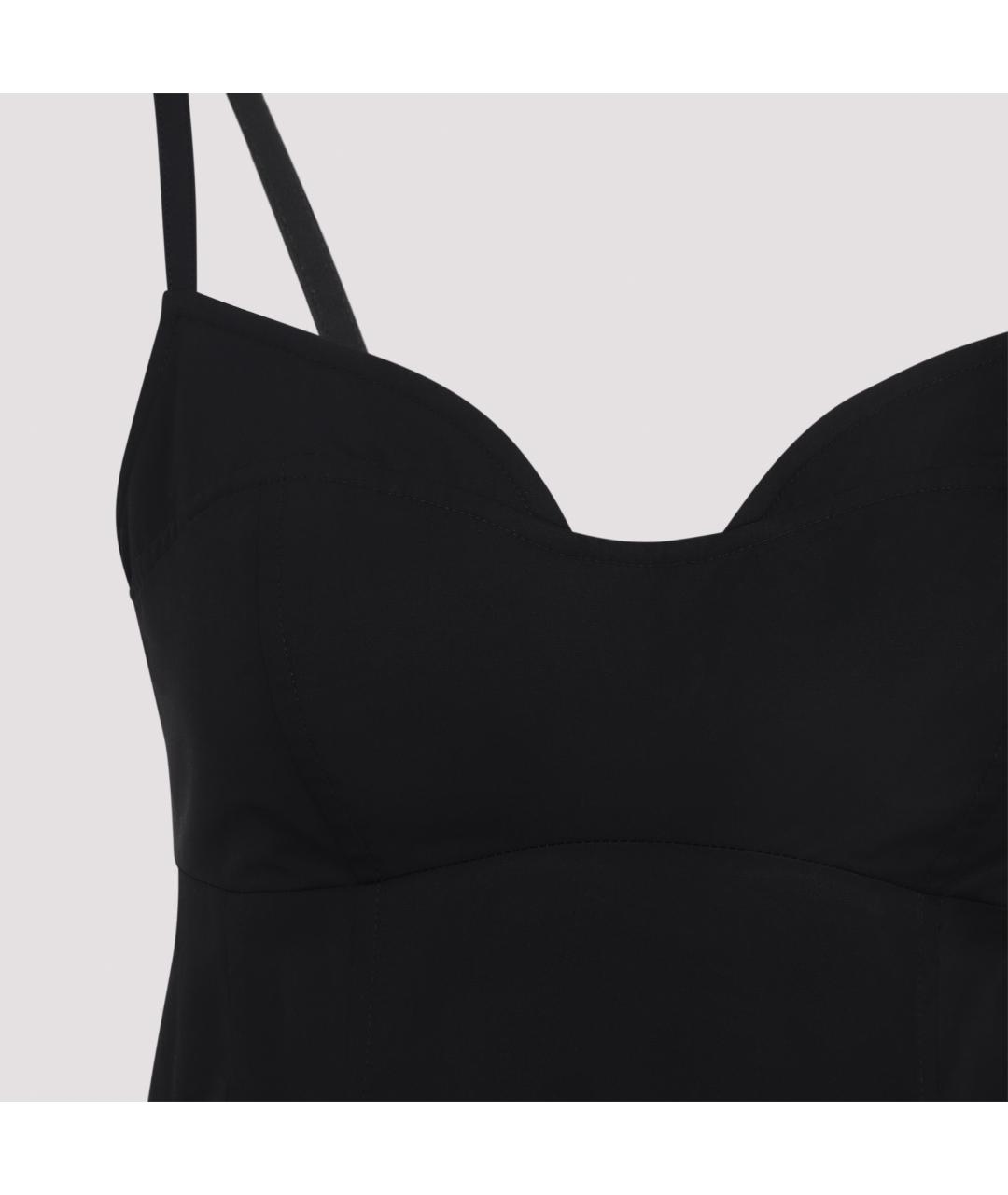 CO Черное хлопковое повседневное платье, фото 4