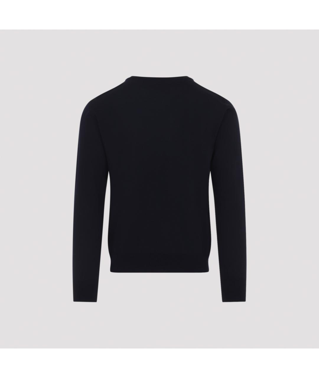 VALENTINO Темно-синий шерстяной джемпер / свитер, фото 3