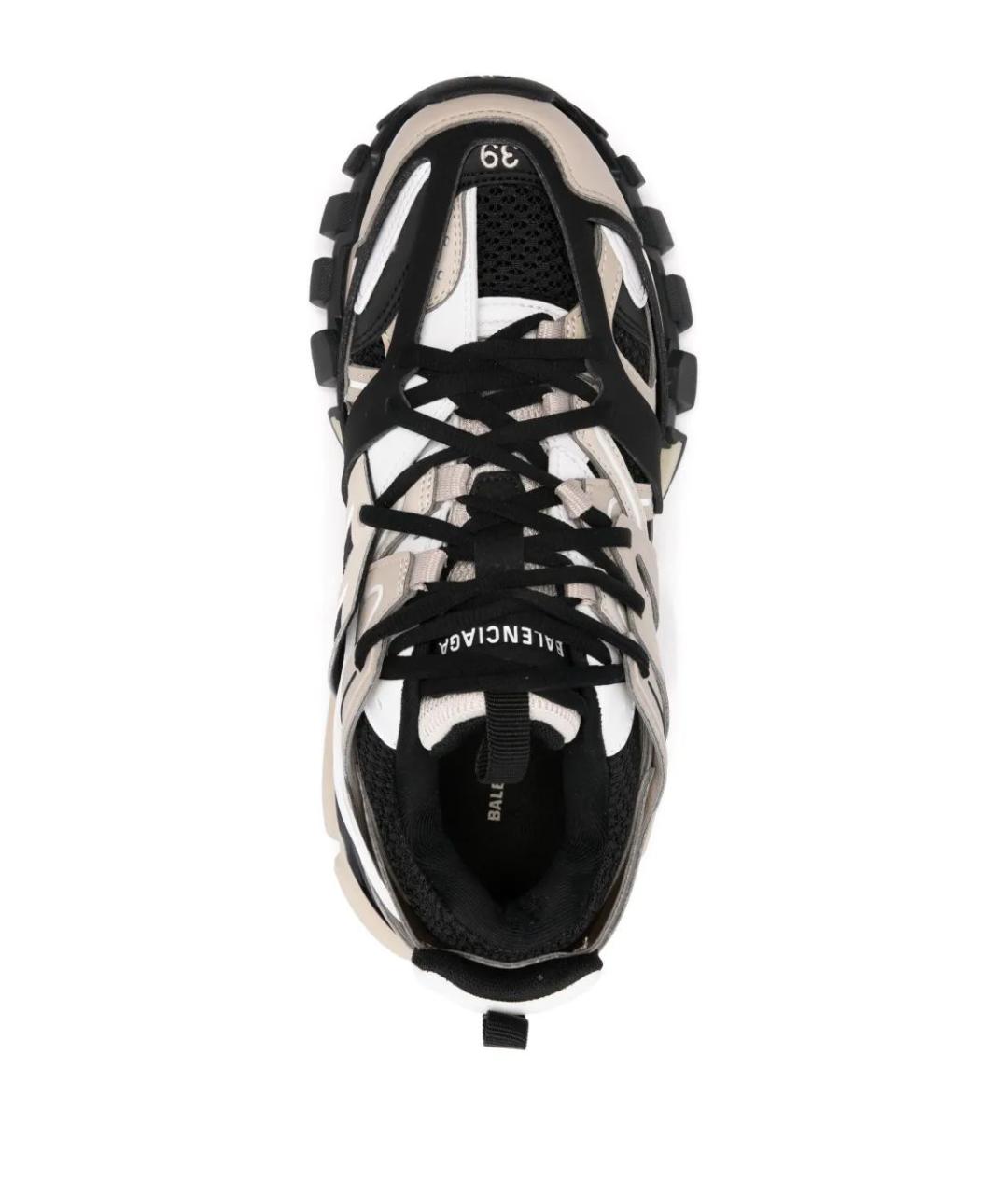 BALENCIAGA Бежевые синтетические низкие кроссовки / кеды, фото 4