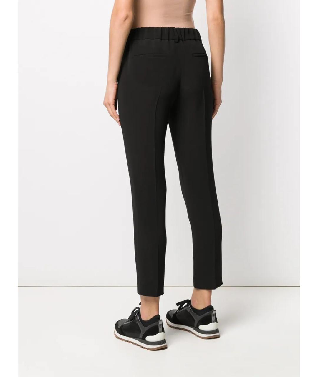 BRUNELLO CUCINELLI Черные ацетатные брюки узкие, фото 4