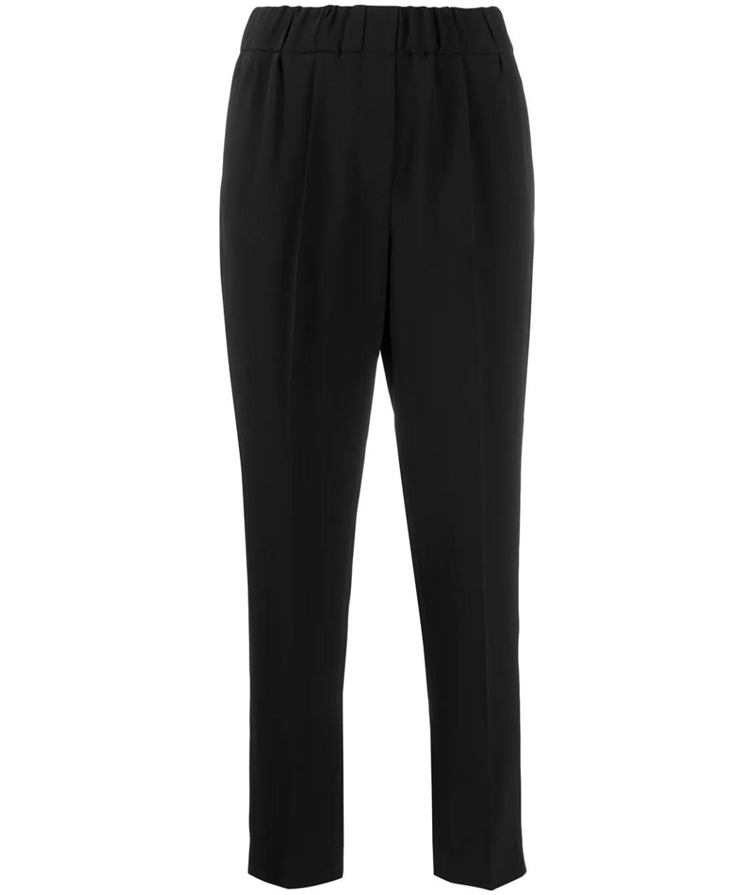 BRUNELLO CUCINELLI Черные ацетатные брюки узкие, фото 1