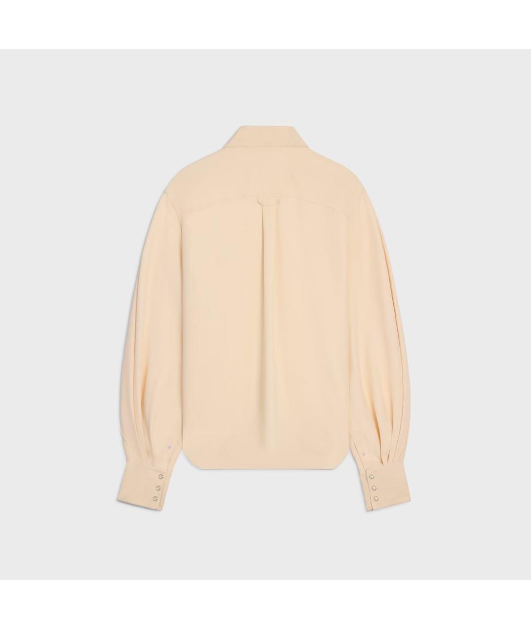 CELINE Бежевая вискозная рубашка, фото 2