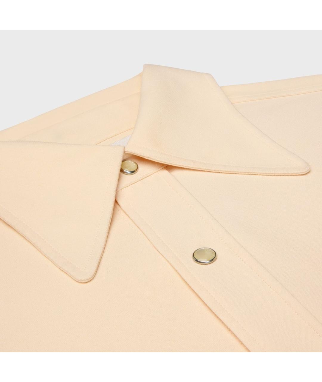 CELINE Бежевая вискозная рубашка, фото 3