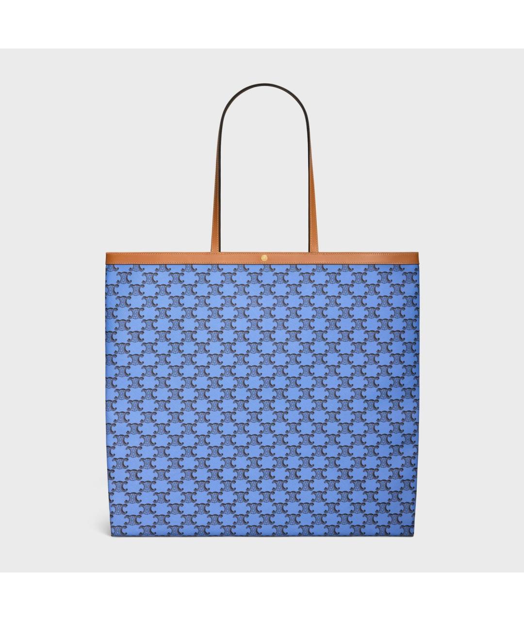 CELINE Голубая тканевая сумка тоут, фото 3