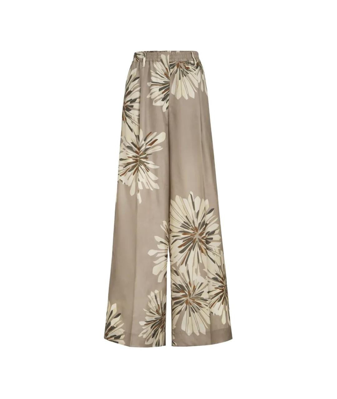 BRUNELLO CUCINELLI Мульти шелковые прямые брюки, фото 1