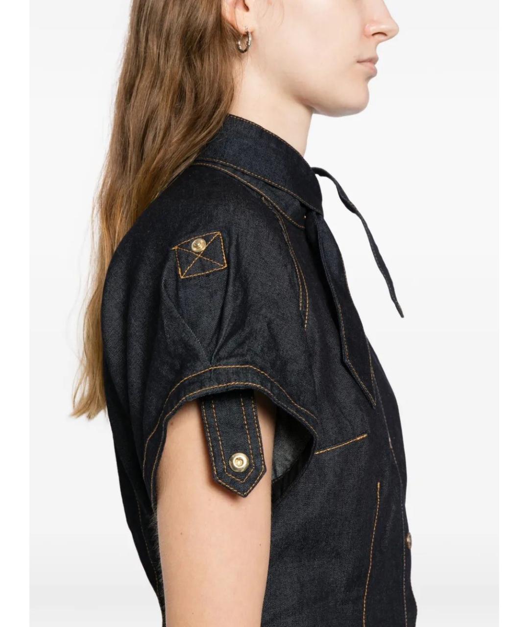 ZIMMERMANN Темно-синяя хлопковая рубашка, фото 5