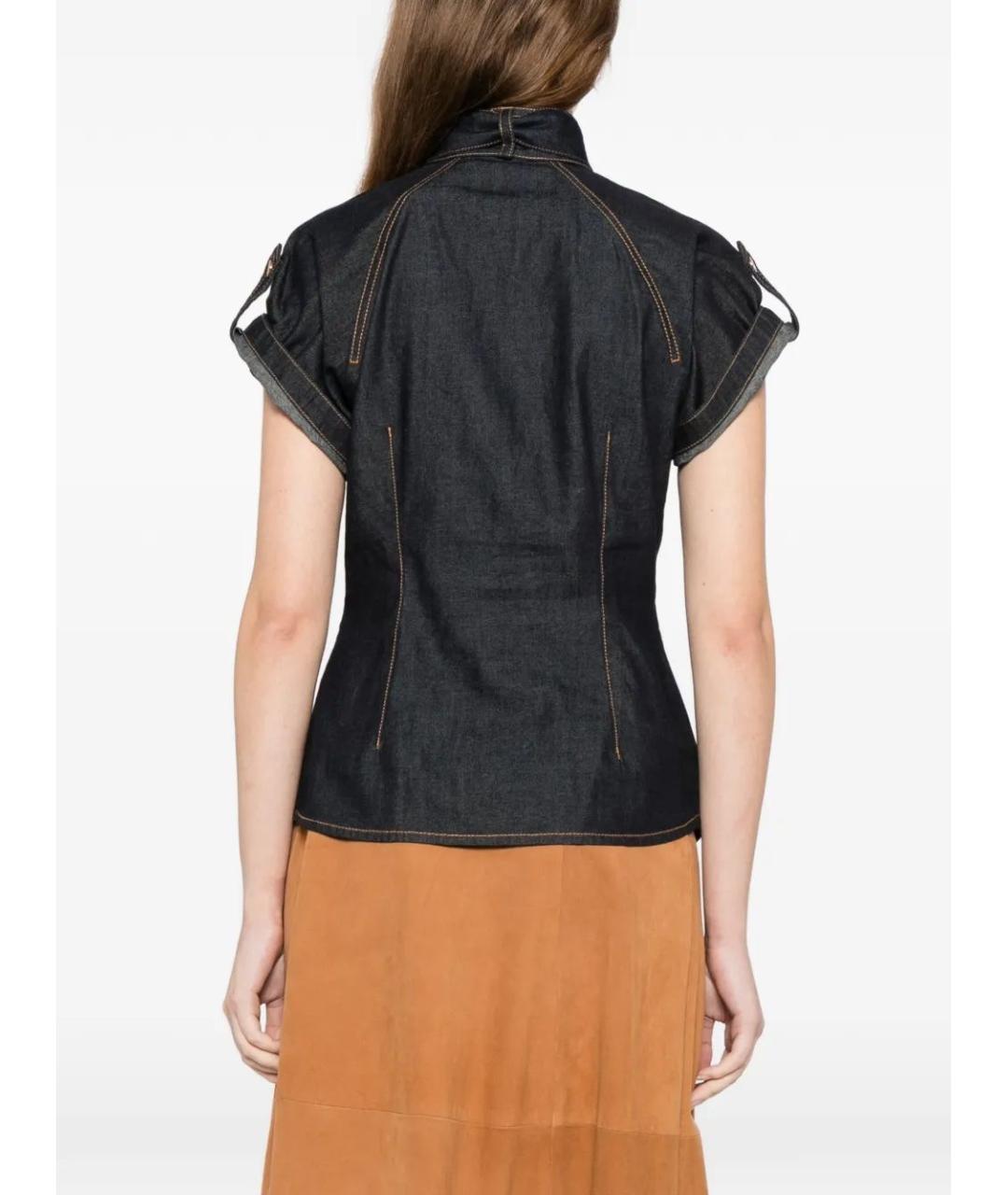 ZIMMERMANN Темно-синяя хлопковая рубашка, фото 4