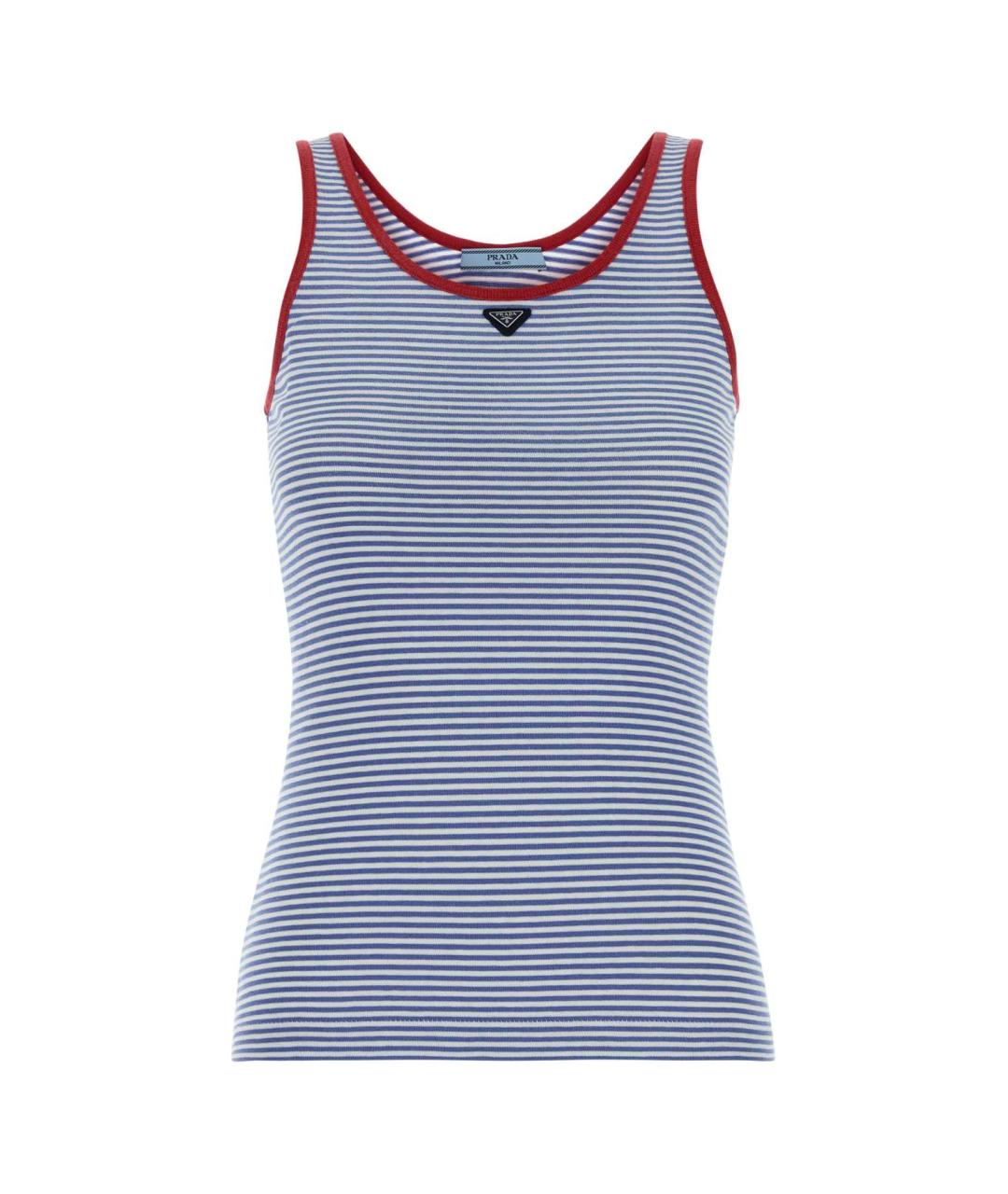 PRADA Голубая хлопковая майка, фото 1