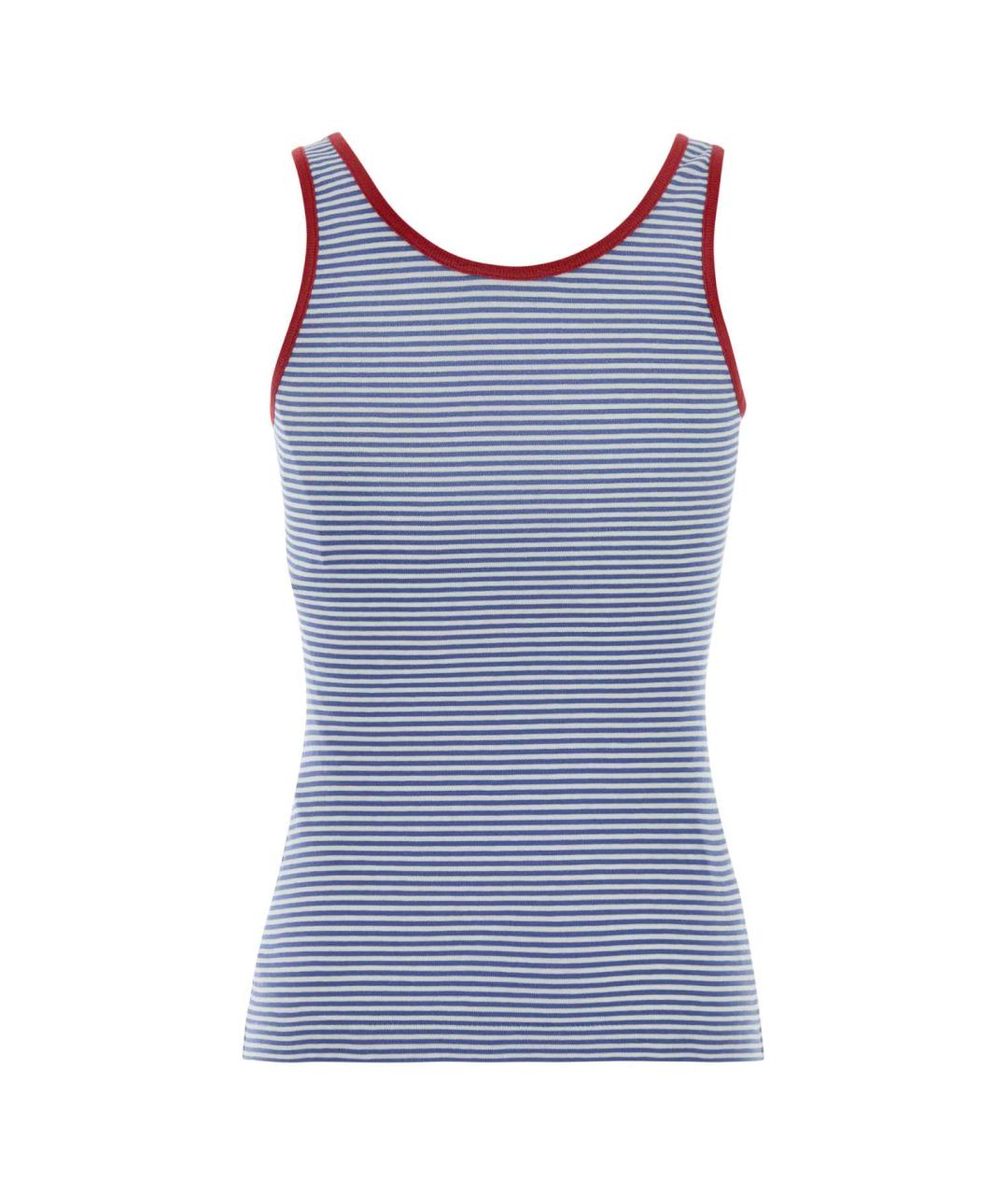 PRADA Голубая хлопковая майка, фото 2