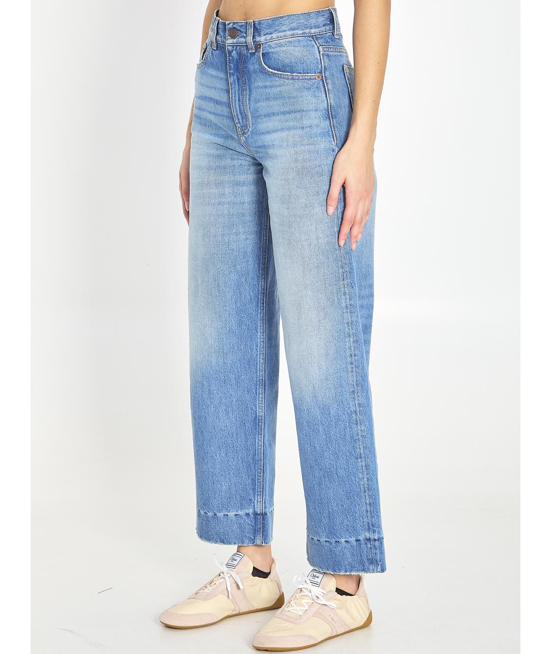 CHLOE Синие хлопковые прямые джинсы, фото 3