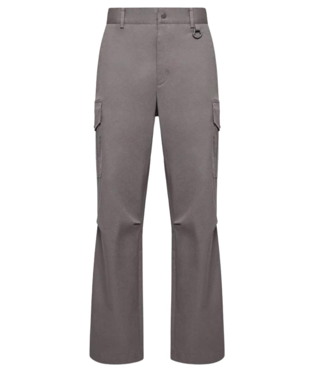 MONCLER Антрацитовые хлопковые повседневные брюки, фото 1