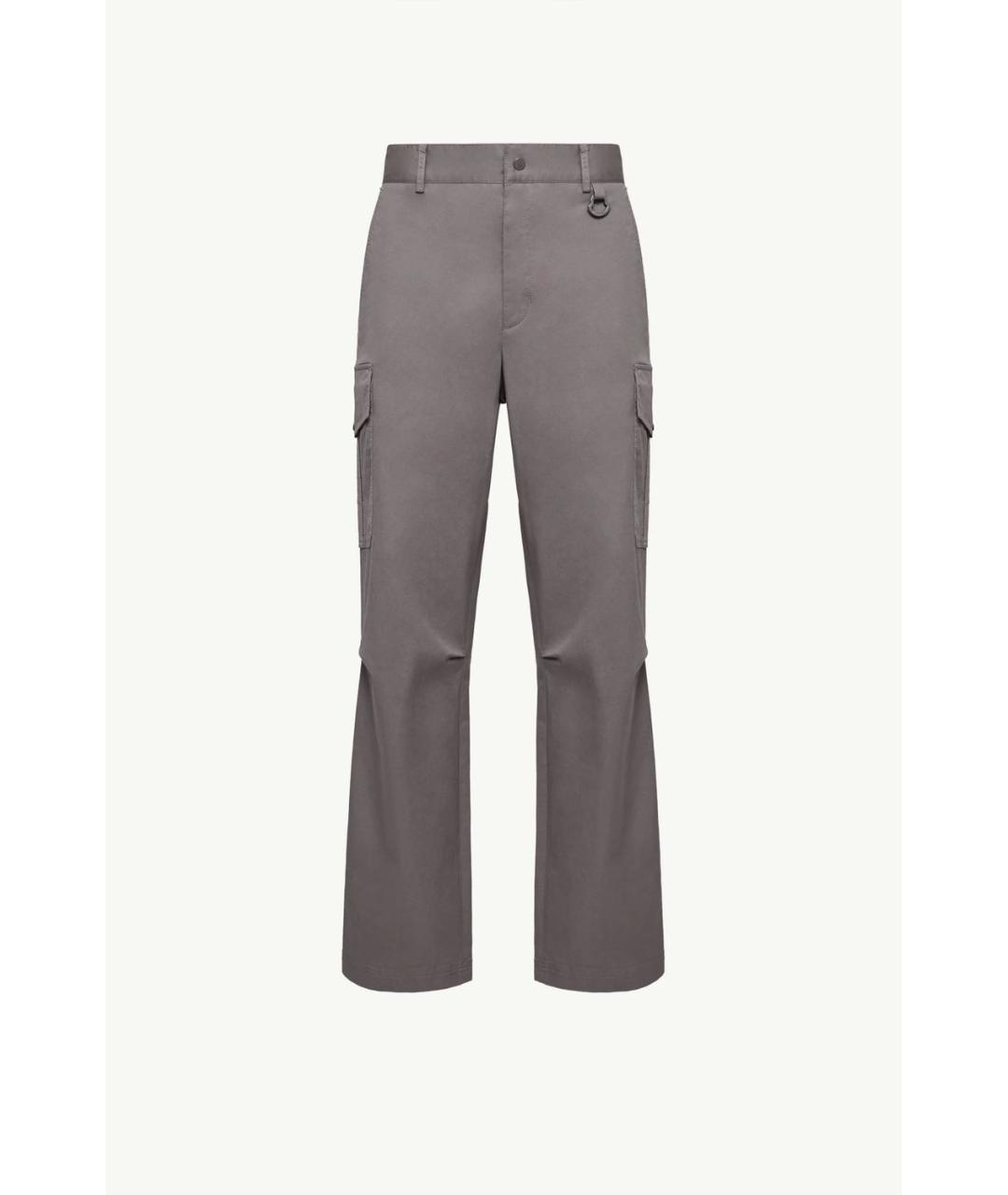 MONCLER Антрацитовые хлопковые повседневные брюки, фото 5