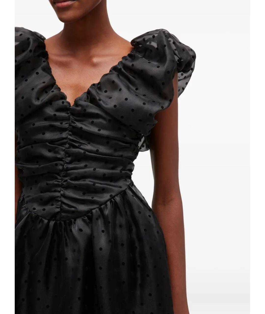 GANNI Черное полиэстеровое коктейльное платье, фото 4