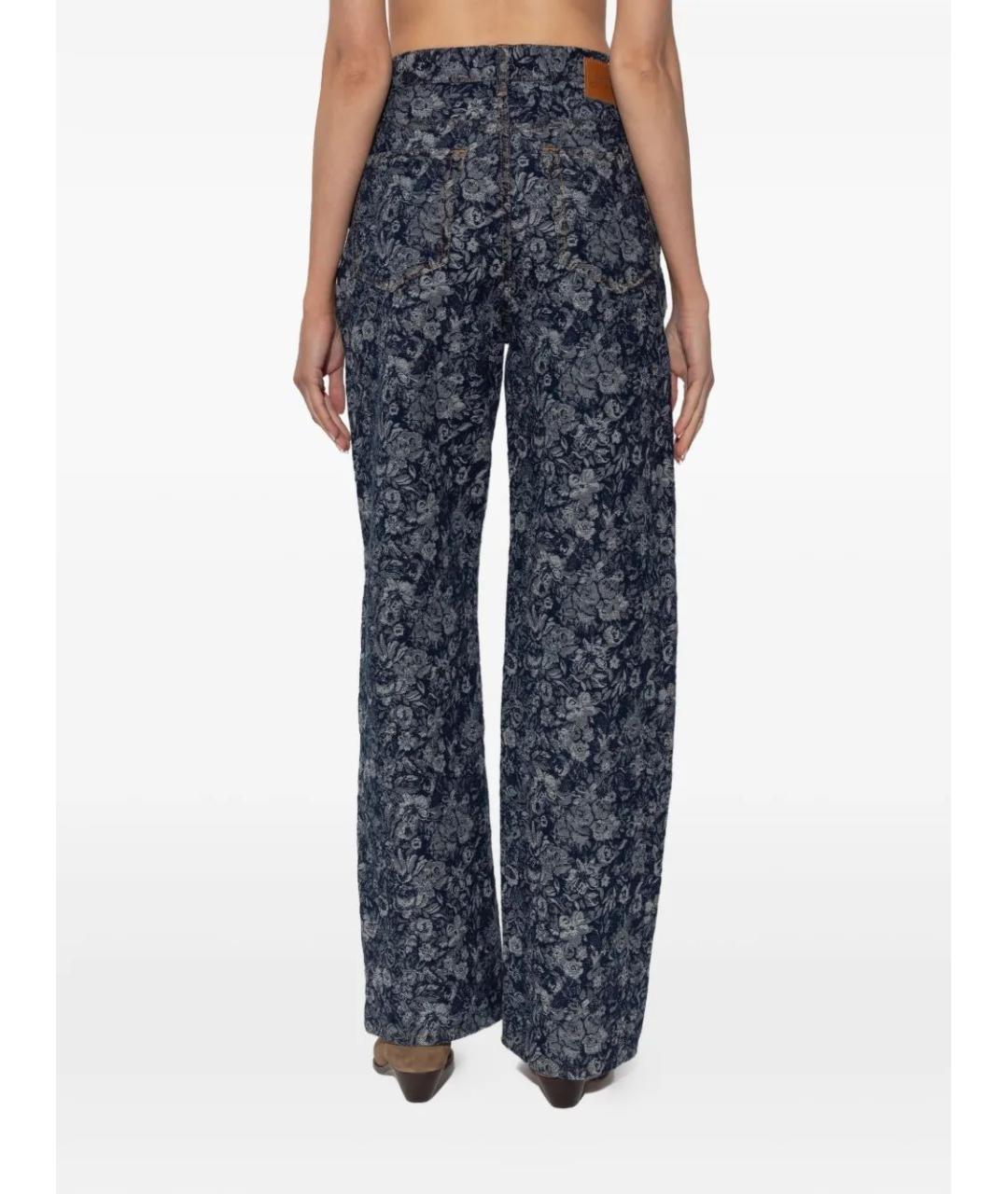 GANNI Синие хлопковые прямые джинсы, фото 3