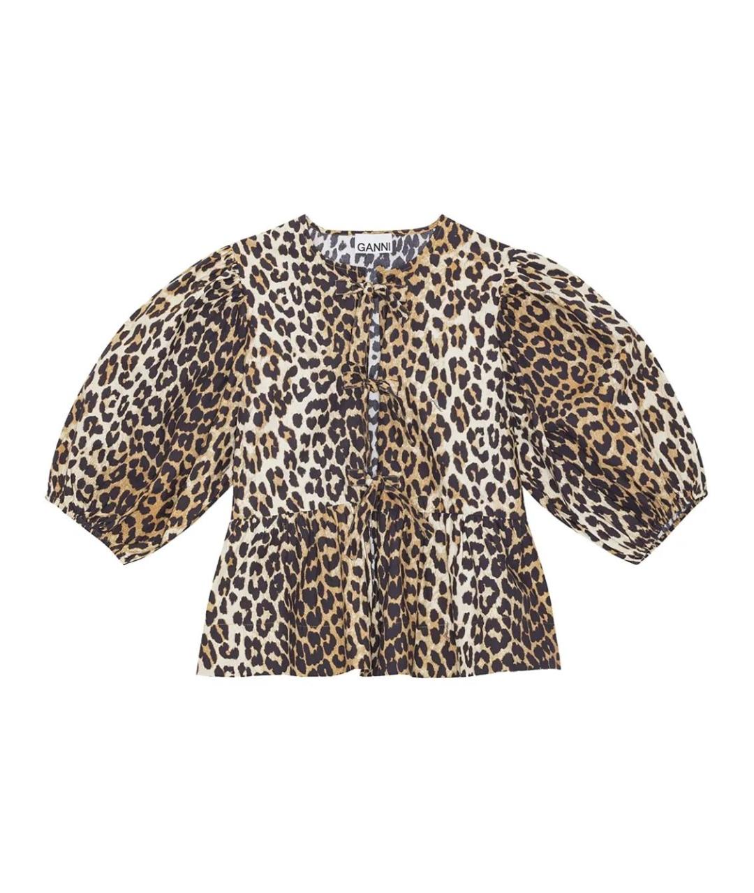 GANNI Мульти хлопковая рубашка, фото 1