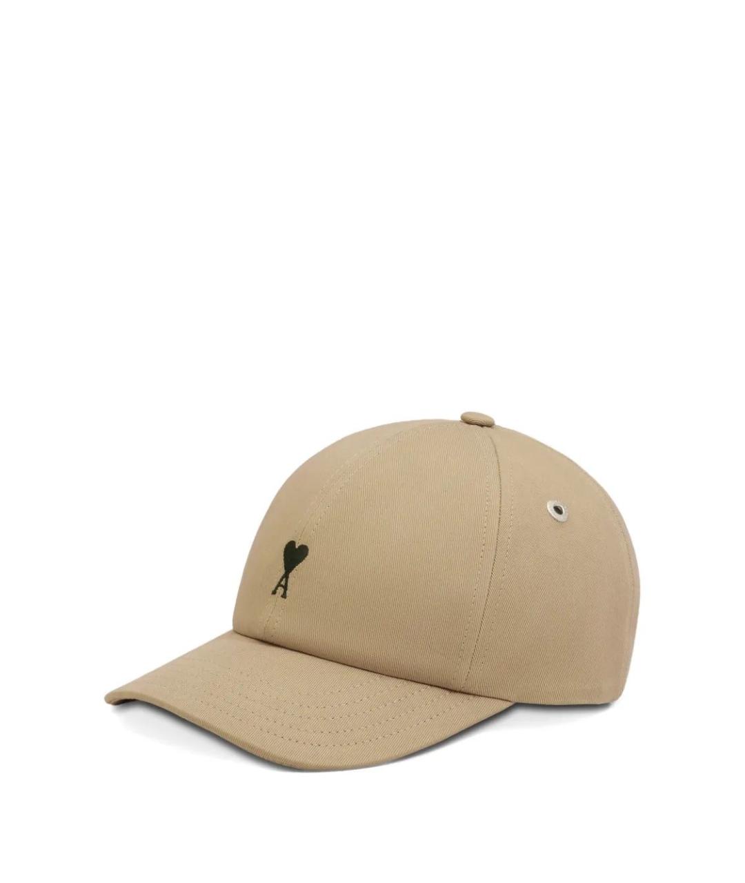 Ami Paris Бежевая хлопковая кепка/бейсболка, фото 2