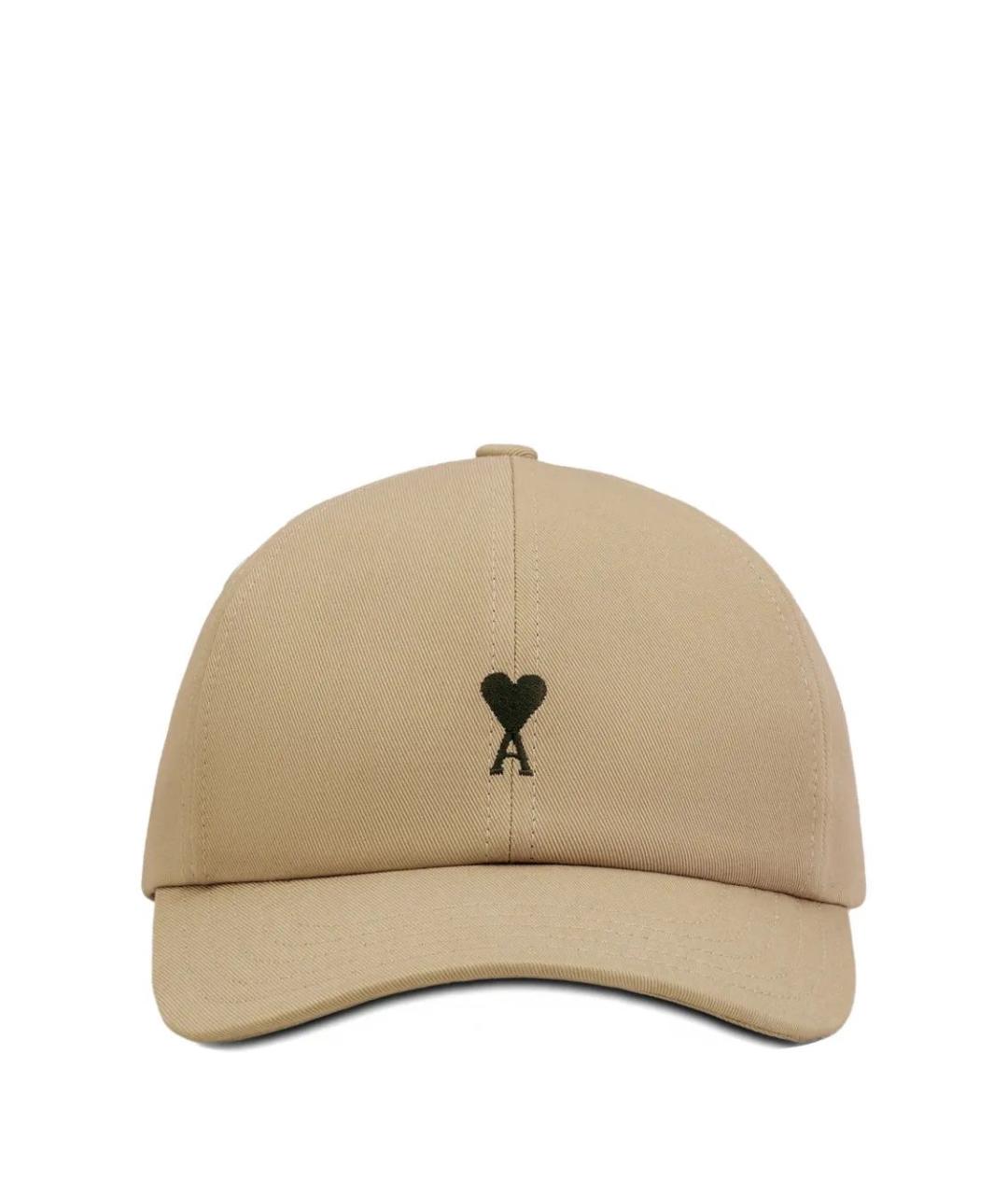 Ami Paris Бежевая хлопковая кепка/бейсболка, фото 1